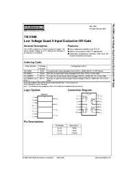 Datasheet 74LVX86SJ manufacturer Fairchild